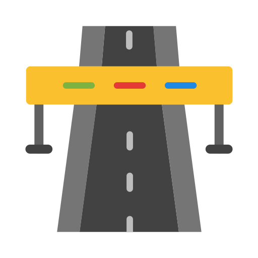 autostrada Generic color fill ikona
