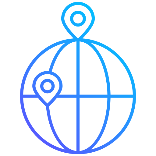 mapa del mundo Generic gradient outline icono