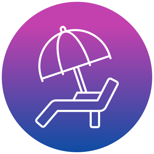 Beach chair Generic gradient fill icon