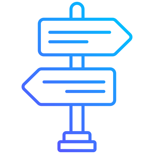 señal direccional Generic gradient outline icono
