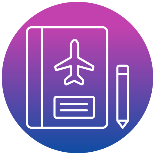 Travel journal Generic gradient fill icon