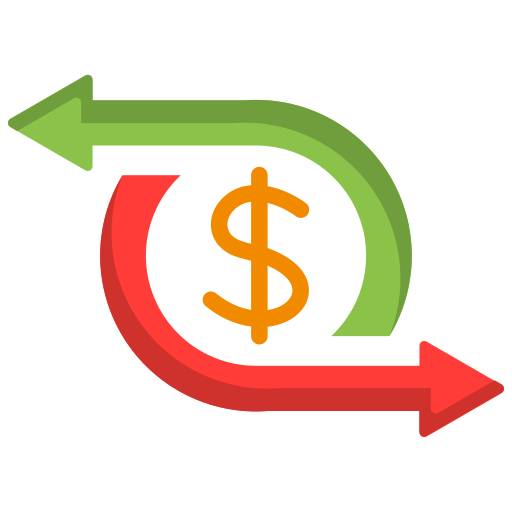 Money flow Generic color fill icon