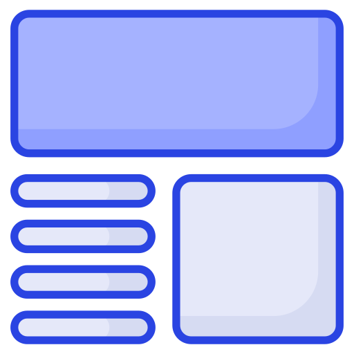 Web layout Generic color lineal-color icon