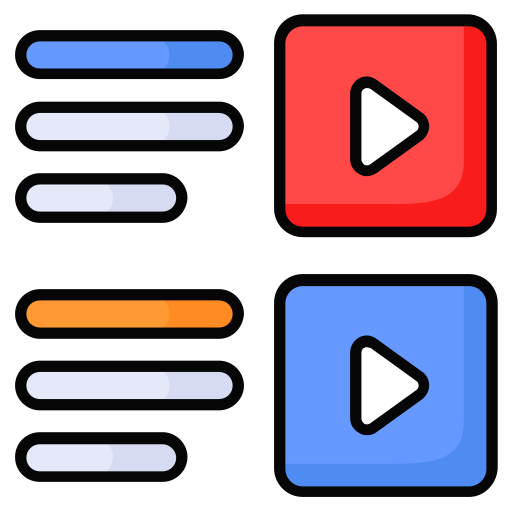 List Generic gradient lineal-color icon