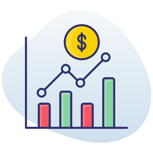 Stock market Generic gradient lineal-color icon