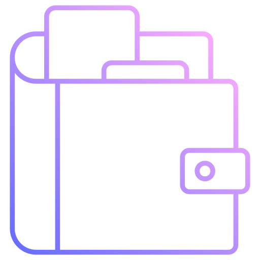 bezpieczny portfel Generic gradient outline ikona