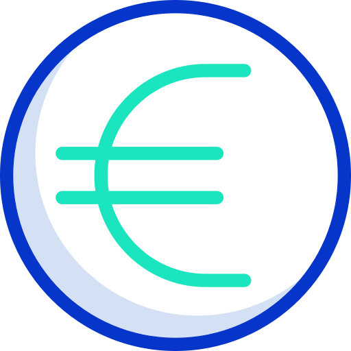 symbol euro Icongeek26 Outline Colour ikona
