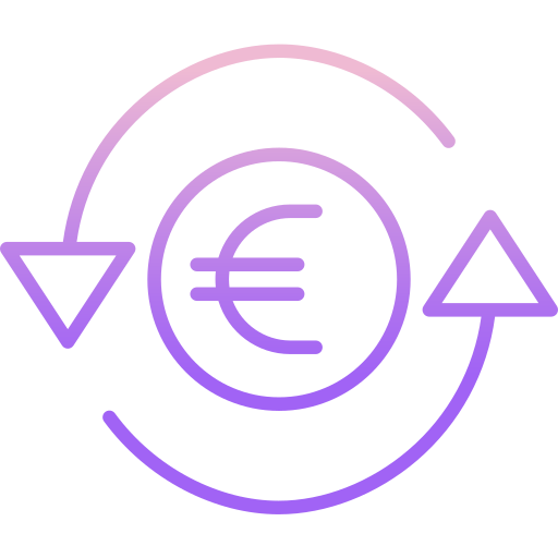 Euro symbol Icongeek26 Outline Gradient icon