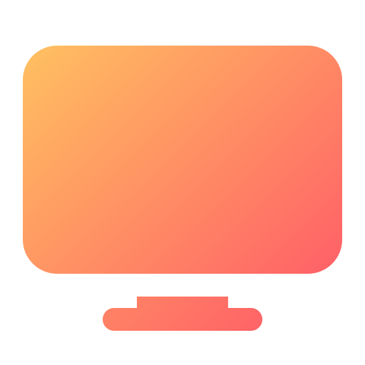 monitor piatto Generic gradient fill icona