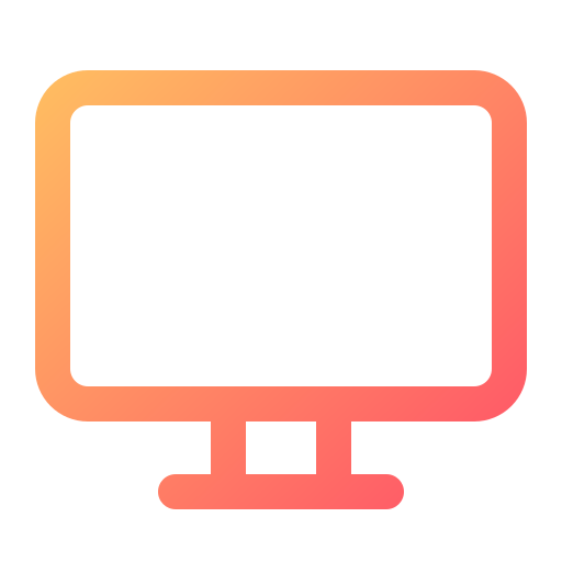 płaski monitor Generic gradient outline ikona