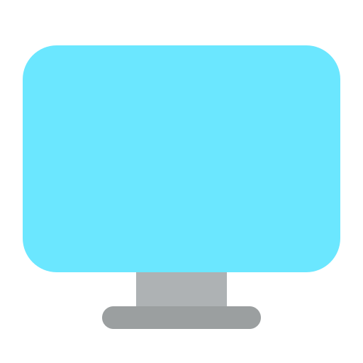 Flat monitor Generic color fill icon