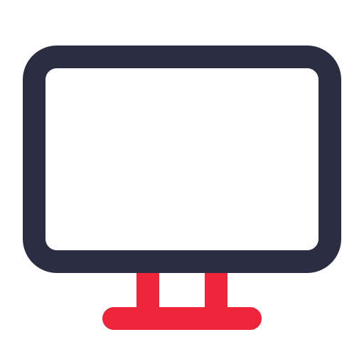 płaski monitor Generic color outline ikona