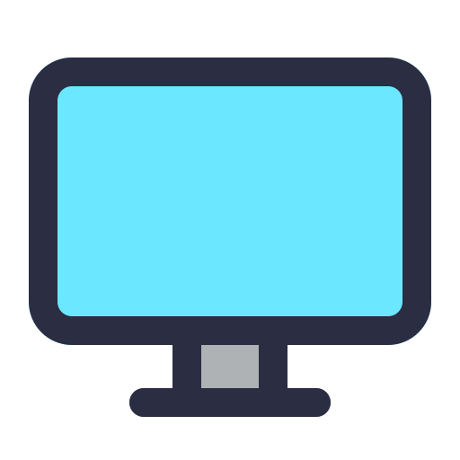 monitor plano Generic color lineal-color icono