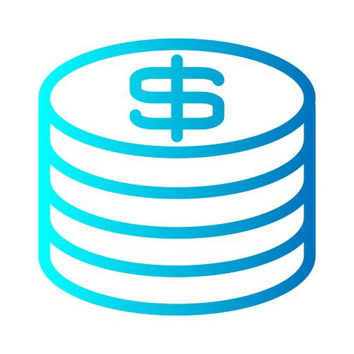 valuta Generic gradient outline icona