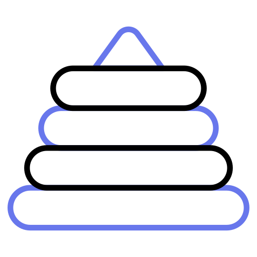 anneaux pyramidaux Generic color outline Icône