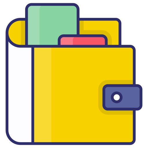 Безопасный кошелек Generic color lineal-color иконка