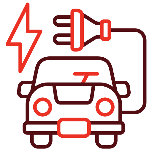 samochód elektryczny Generic color outline ikona