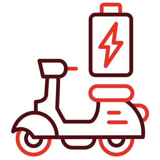 scooter électrique Generic color outline Icône