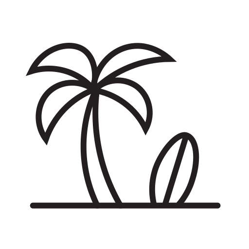 Пляж Generic outline иконка