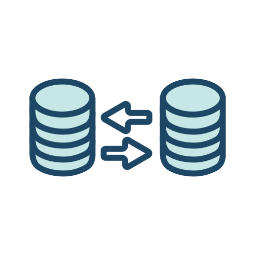 database Generic color lineal-color icoon