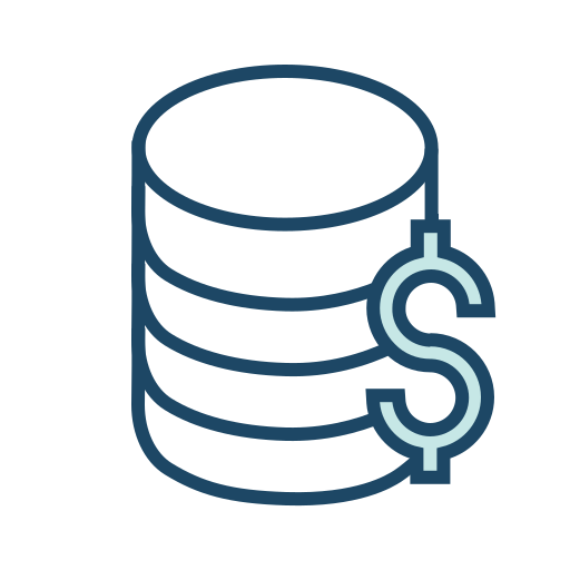 Financial database Generic color lineal-color icon