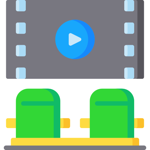 bioscoop Special Flat icoon