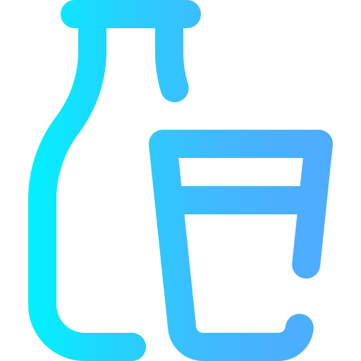 lactose intolerantie Super Basic Omission Gradient icoon