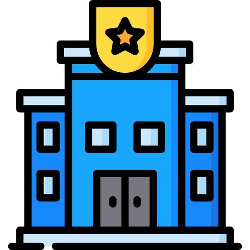 politiebureau Special Lineal color icoon