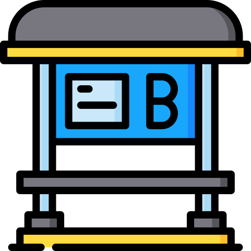 Bus stop Special Lineal color icon