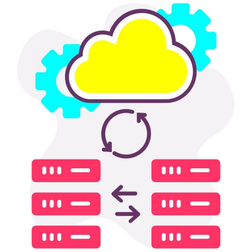 database Generic color lineal-color icoon