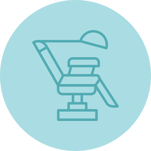 Medical chair Generic color fill icon