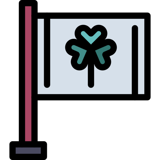 Клеверный флаг Generic color lineal-color иконка