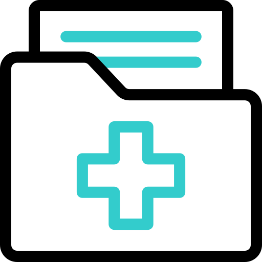 의료 폴더 Basic Accent Outline icon