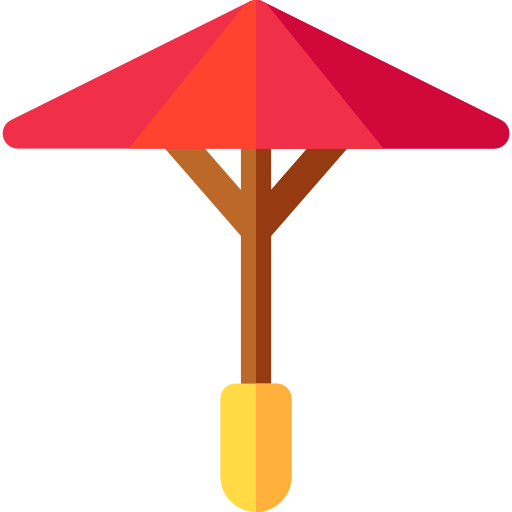 paraplu Basic Rounded Flat icoon