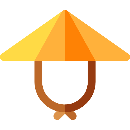 chapeau en bambou Basic Rounded Flat Icône