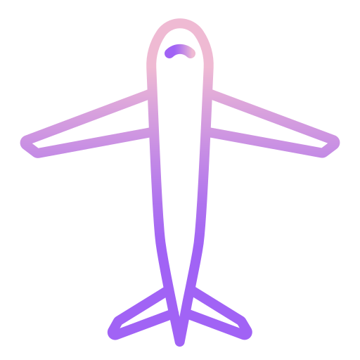 samolot Icongeek26 Outline Gradient ikona
