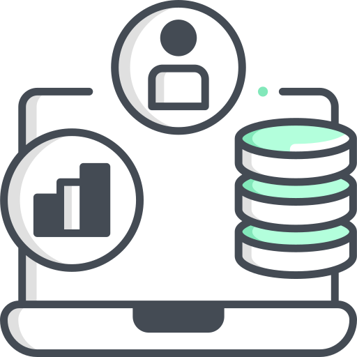 database Generic color lineal-color icoon