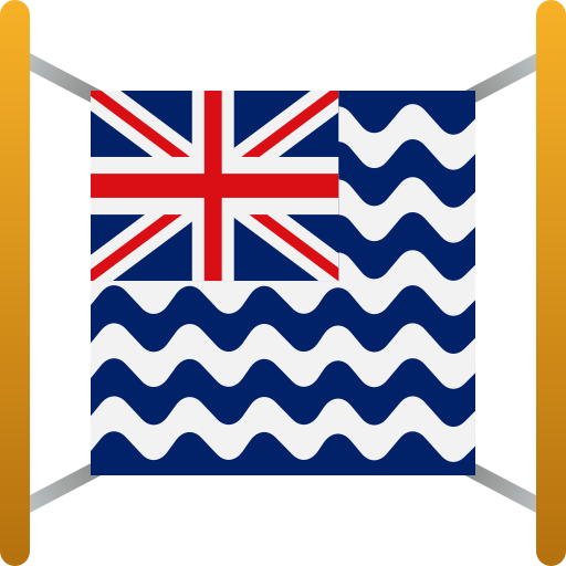 British indian ocean territory Generic color fill icon