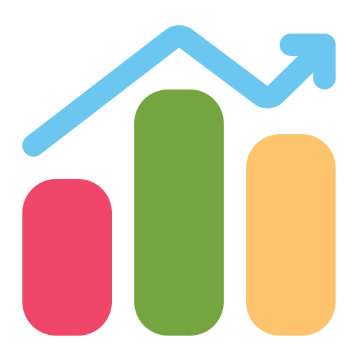 staafdiagram Generic color fill icoon