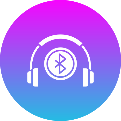 Bluetooth headphones Generic gradient fill icon