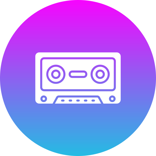 Cassette Generic gradient fill icon
