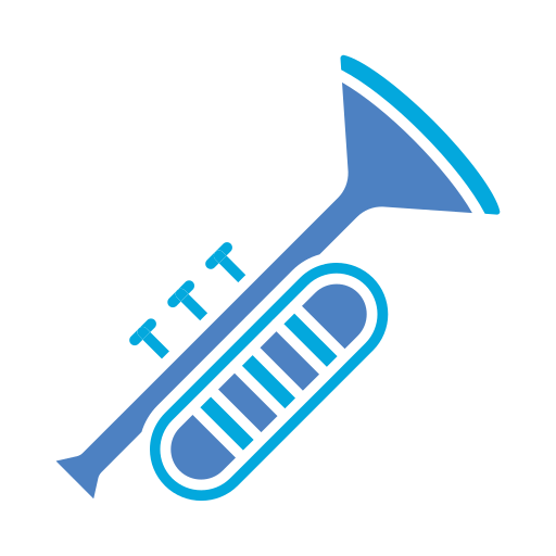 Trumpet Generic color fill icon