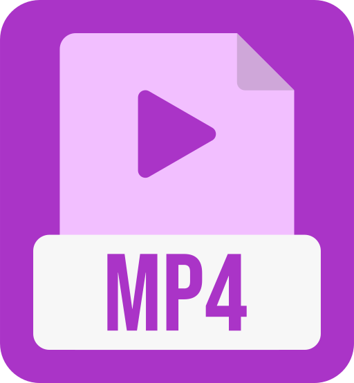 mp4 파일 형식 Generic color fill icon