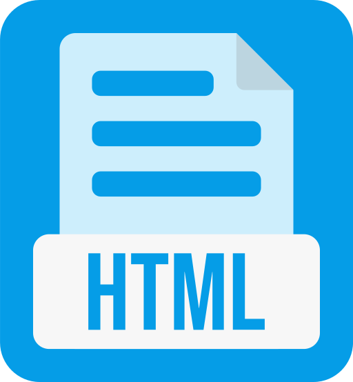 Html file format Generic color fill icon
