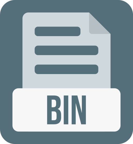 Bin file format Generic color fill icon