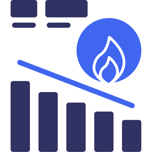 Burn down chart Generic color fill icon