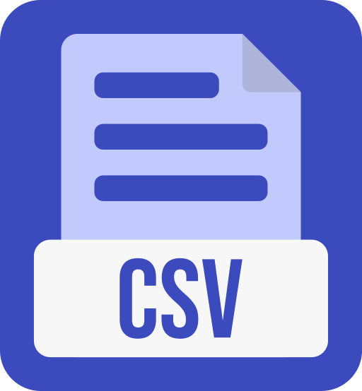 csv 파일 형식 Generic color fill icon