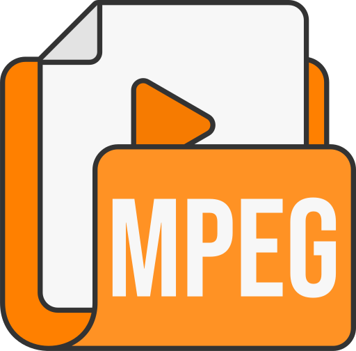archivo de vídeo mpeg Generic color lineal-color icono