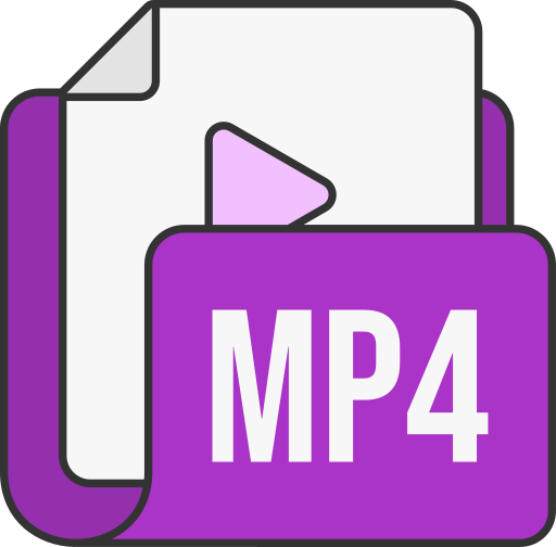 mp4 파일 형식 Generic color lineal-color icon