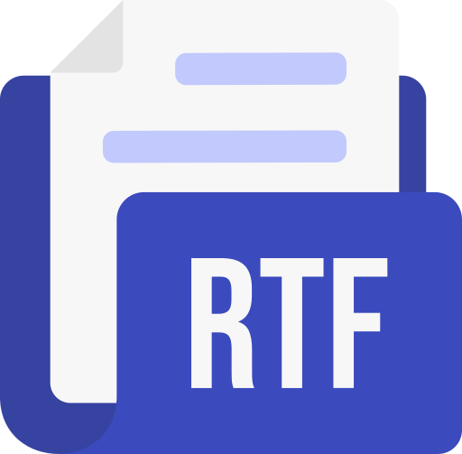 rtf 파일 형식 Generic color fill icon